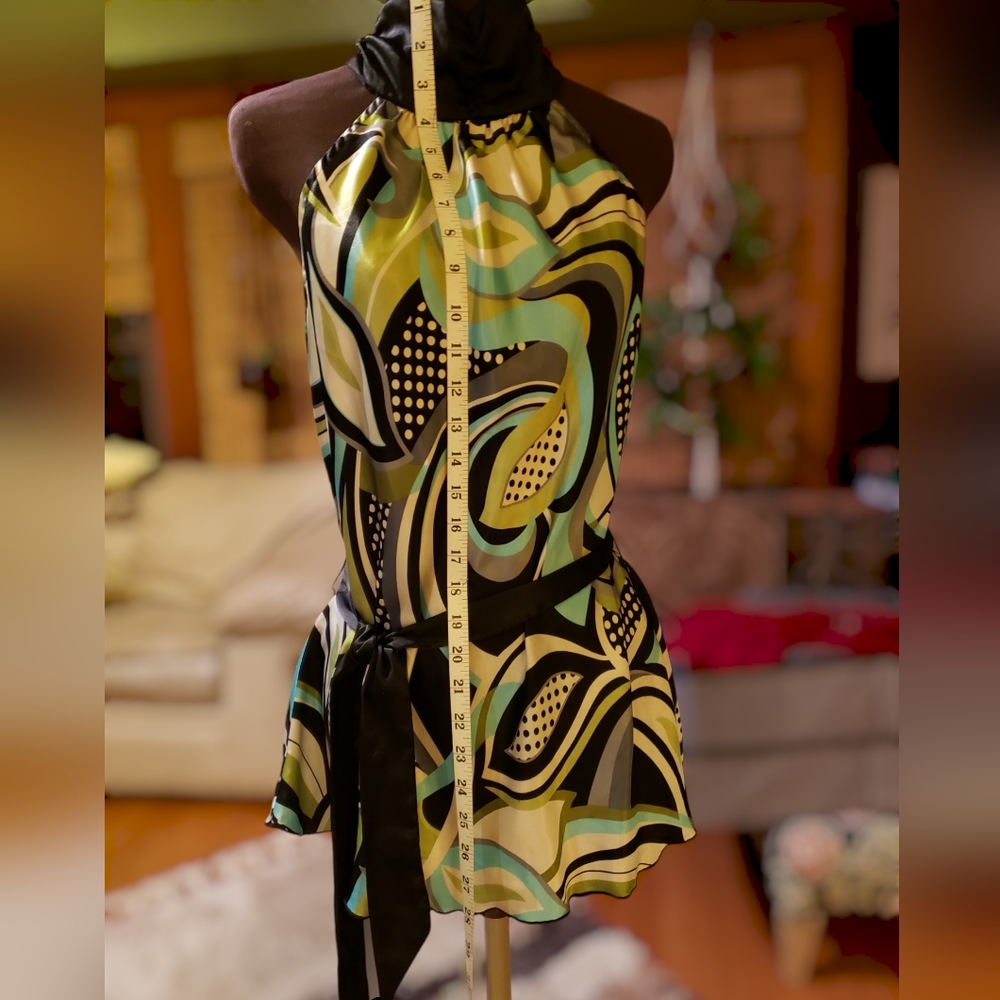 3 / $22 Heart and Soul silky high-neck halter L - Picture 5 of 15